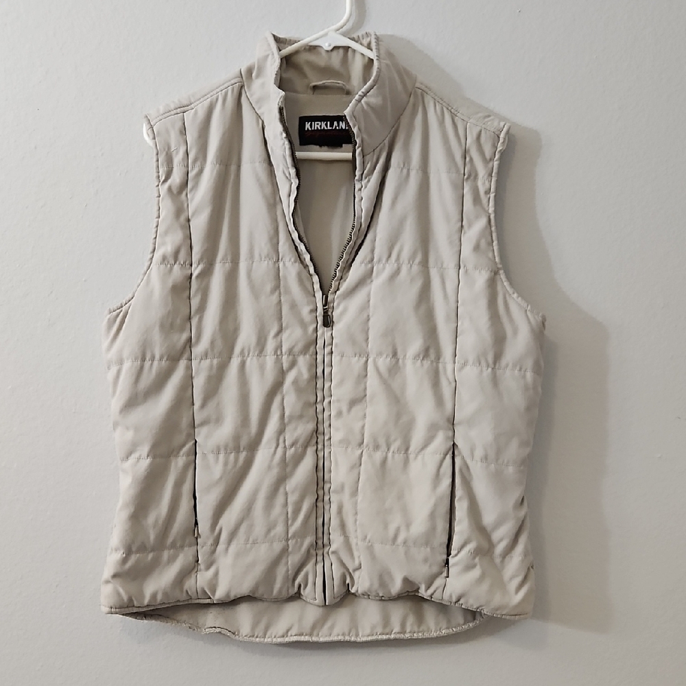 Fall Women's Cream Quilted Kirkland Signature Vest